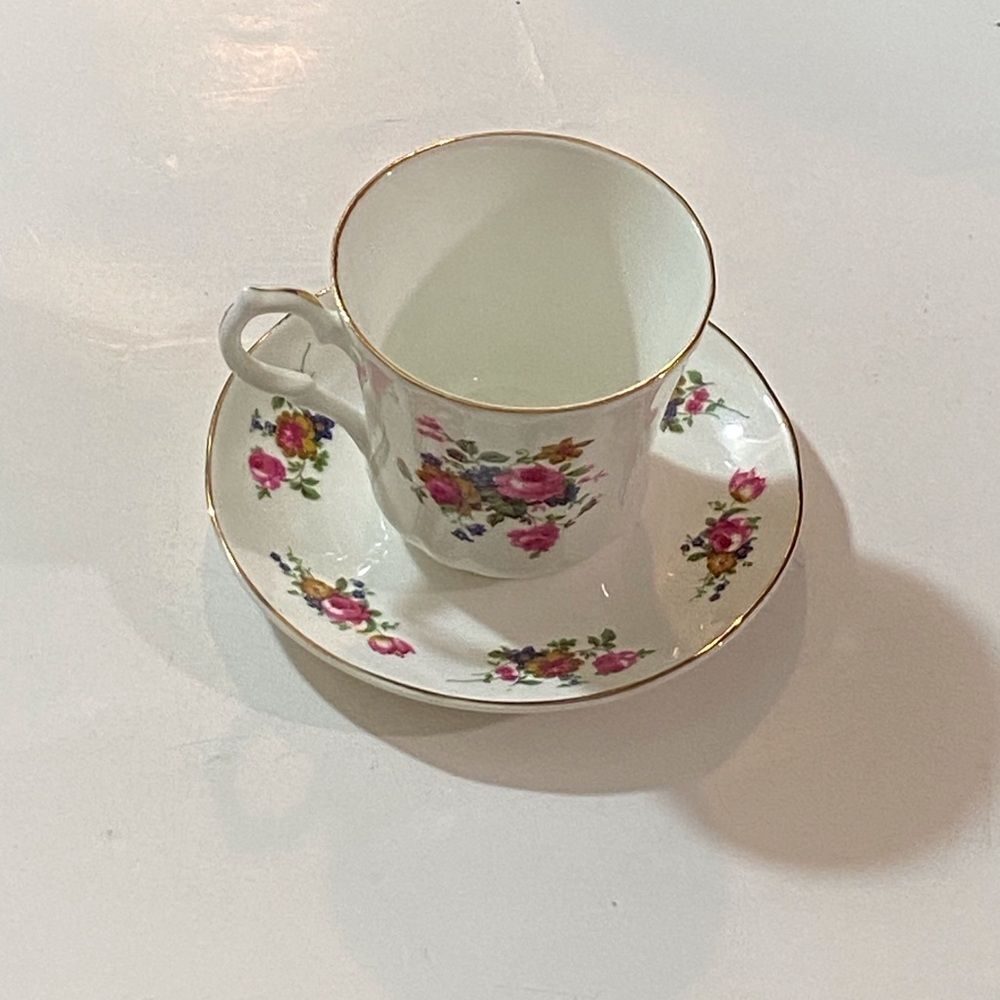 VTG, Springfield White Ceramic Tea Cup Plate Set - Picture 5 of 10